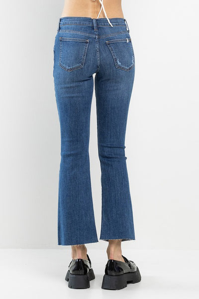 Sneak Peek Mid Rise Kick Flare Jean