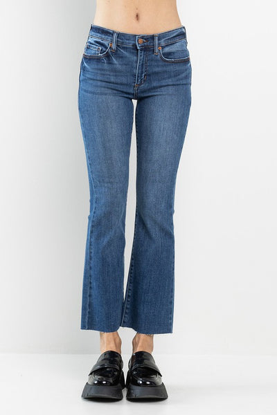 Sneak Peek Mid Rise Kick Flare Jean