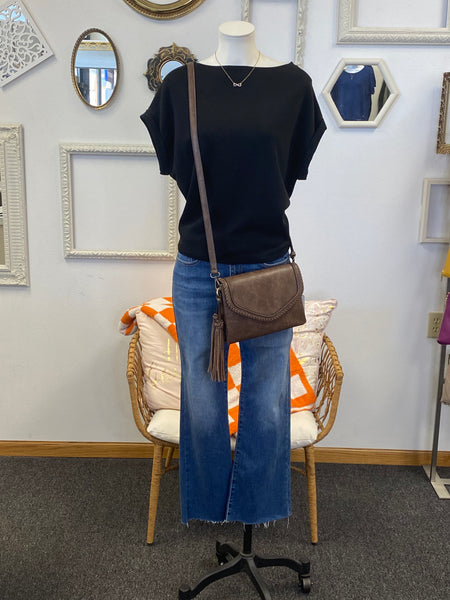 Scuba Rolled Sleeve Top