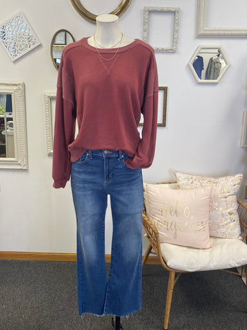 Terry Knit Pullover Sweatshirt