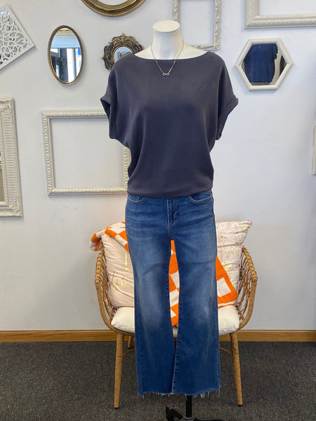 Scuba Rolled Sleeve Top