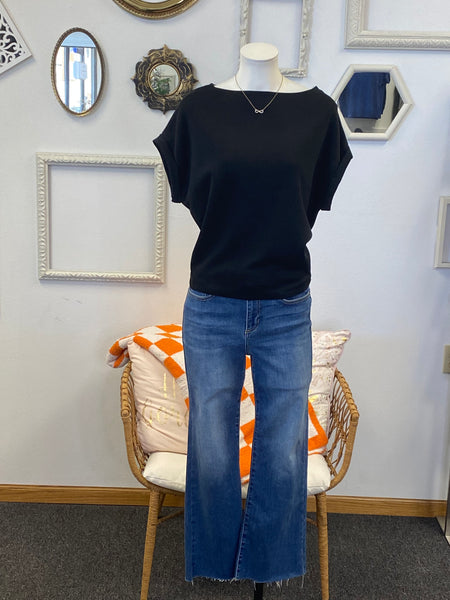 Scuba Rolled Sleeve Top