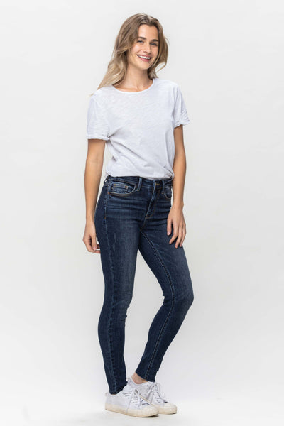 Judy Blue Jeans Mid Rise Vintage Raw Hem