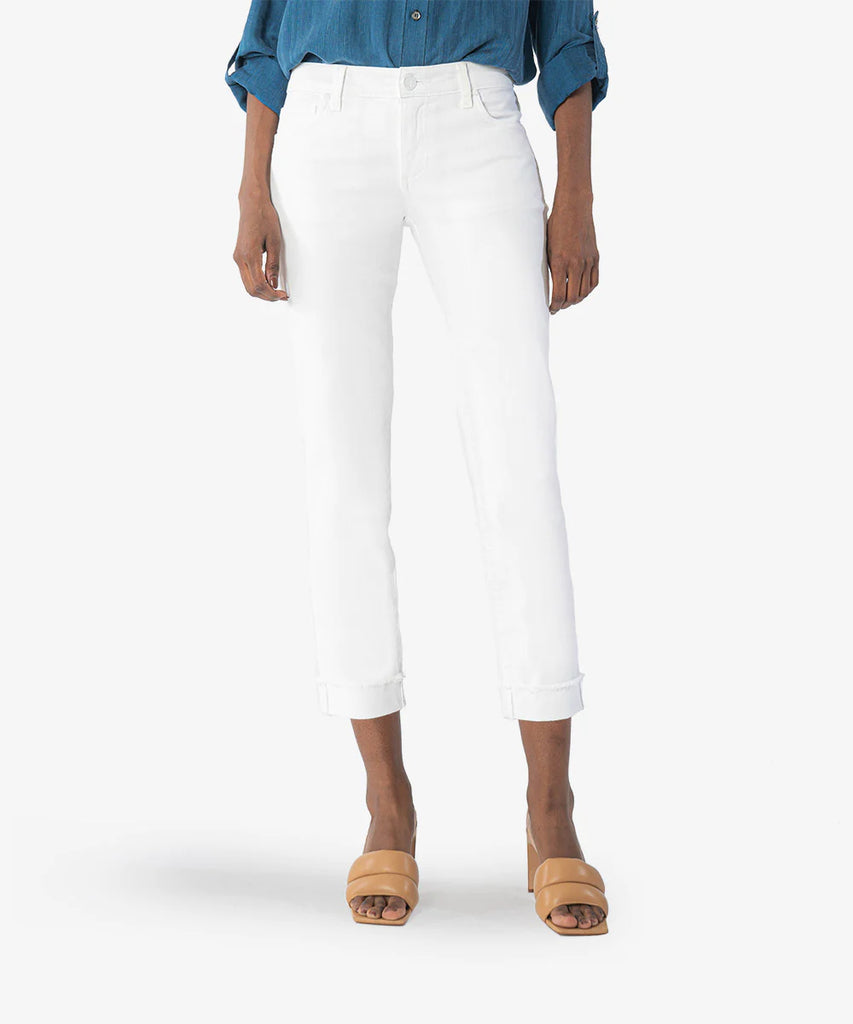 KUT Amy White Capri Straight Leg