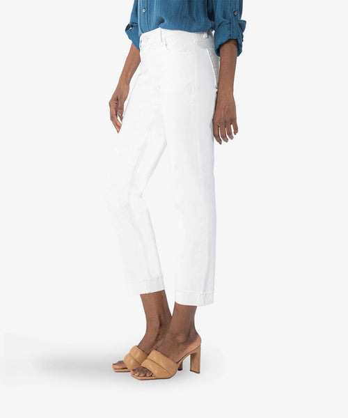 KUT Amy White Capri Straight Leg
