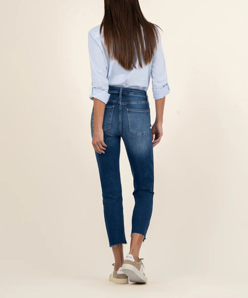 KUT Rachael 26" Straight Leg Raw Hem