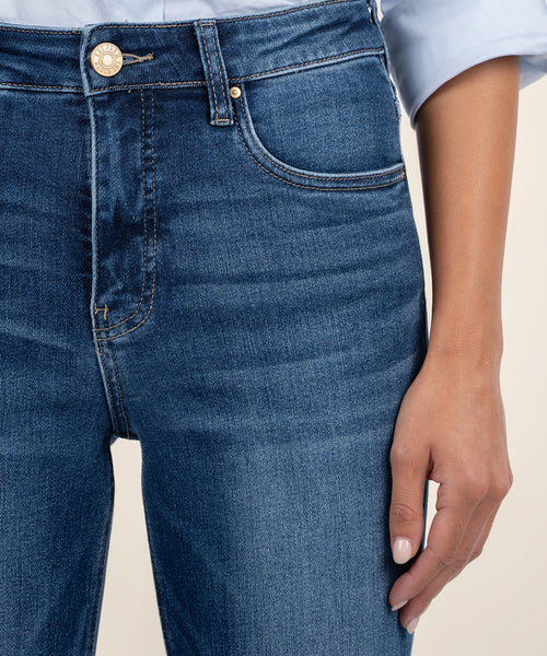 KUT Rachael 26" Straight Leg Raw Hem