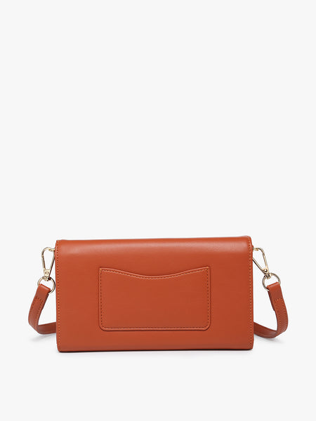Flapover Whipstitch Crossbody