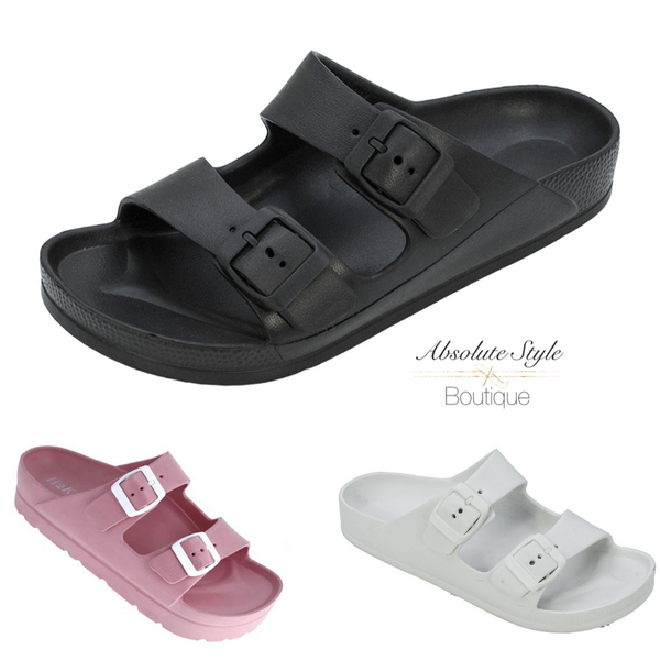 Buckle Slide Sandals