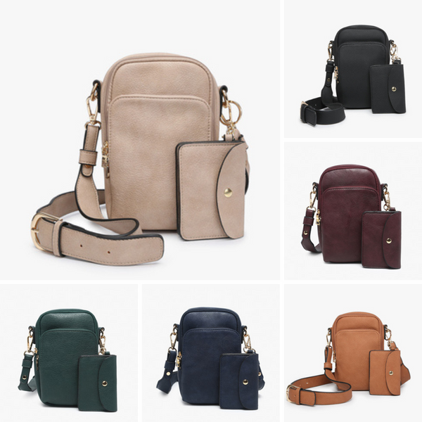 Triple Compartment Crossbody w/Pouch