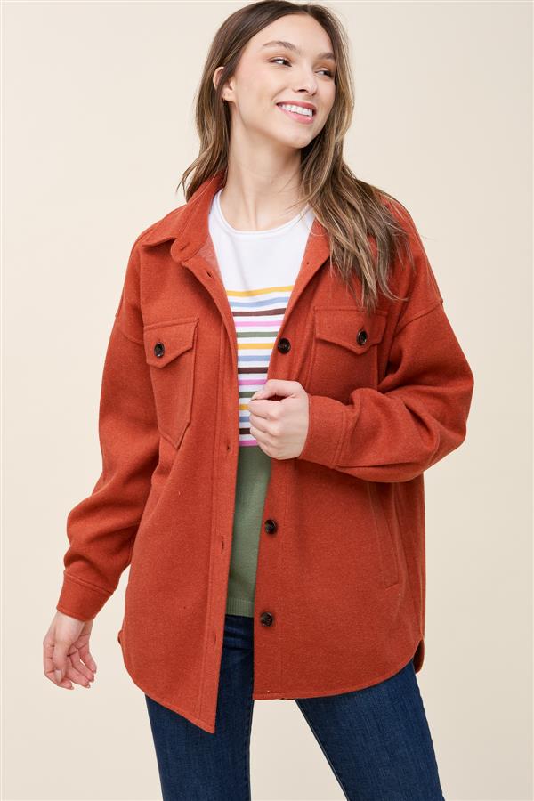 Rust Pocket Shacket