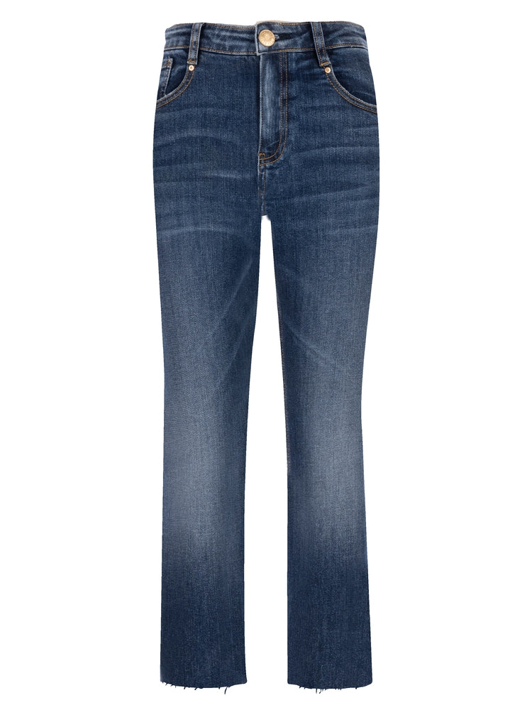 KUT Rachael 26" Straight Leg Raw Hem