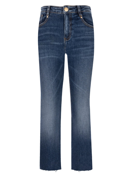 KUT Rachael 26" Straight Leg Raw Hem