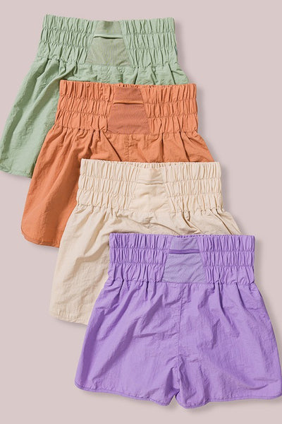 Smock Band Windbreaker Shorts