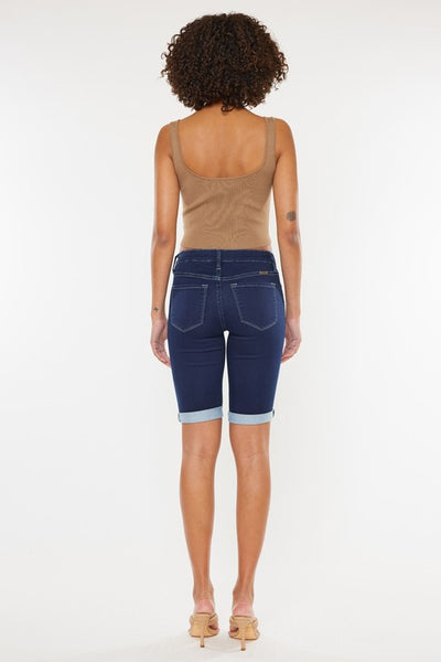 KanCan Dark Wash Bermuda Short