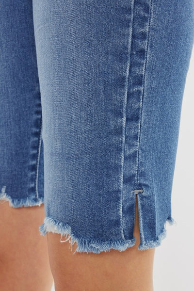 KanCan Medium Wash Bermuda Shorts
