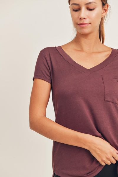 V-Neck Pocket Top