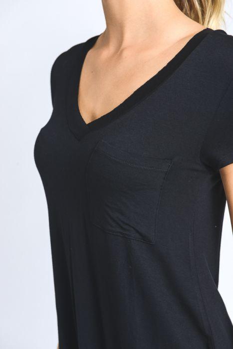 V-Neck Pocket Top