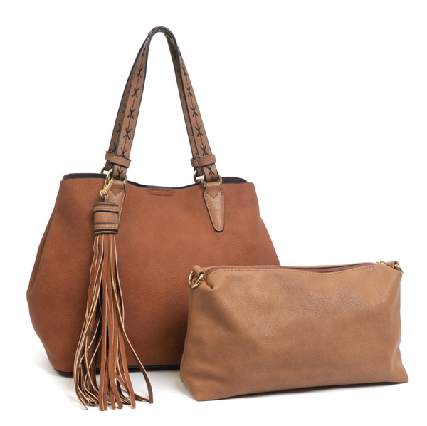 2-in-1 Tassel Handbag