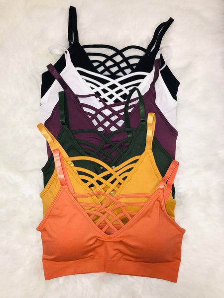 Criss Cross Adjustable Padded Bralette