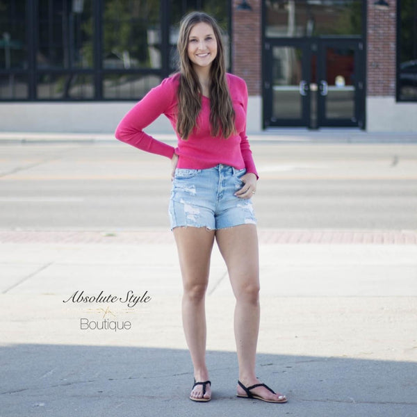 Light Wash High Waist Judy Blue Denim Shorts