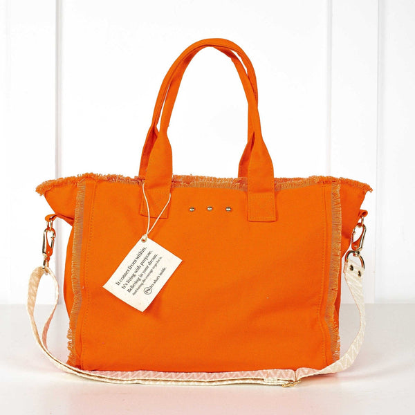 Fringe Canvas Crossbody Tote