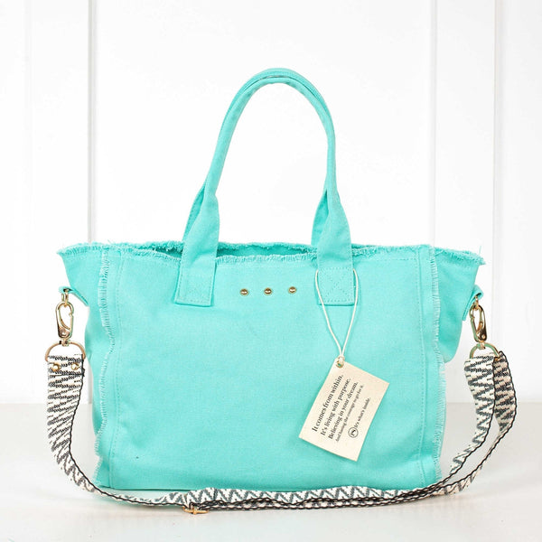 Fringe Canvas Crossbody Tote