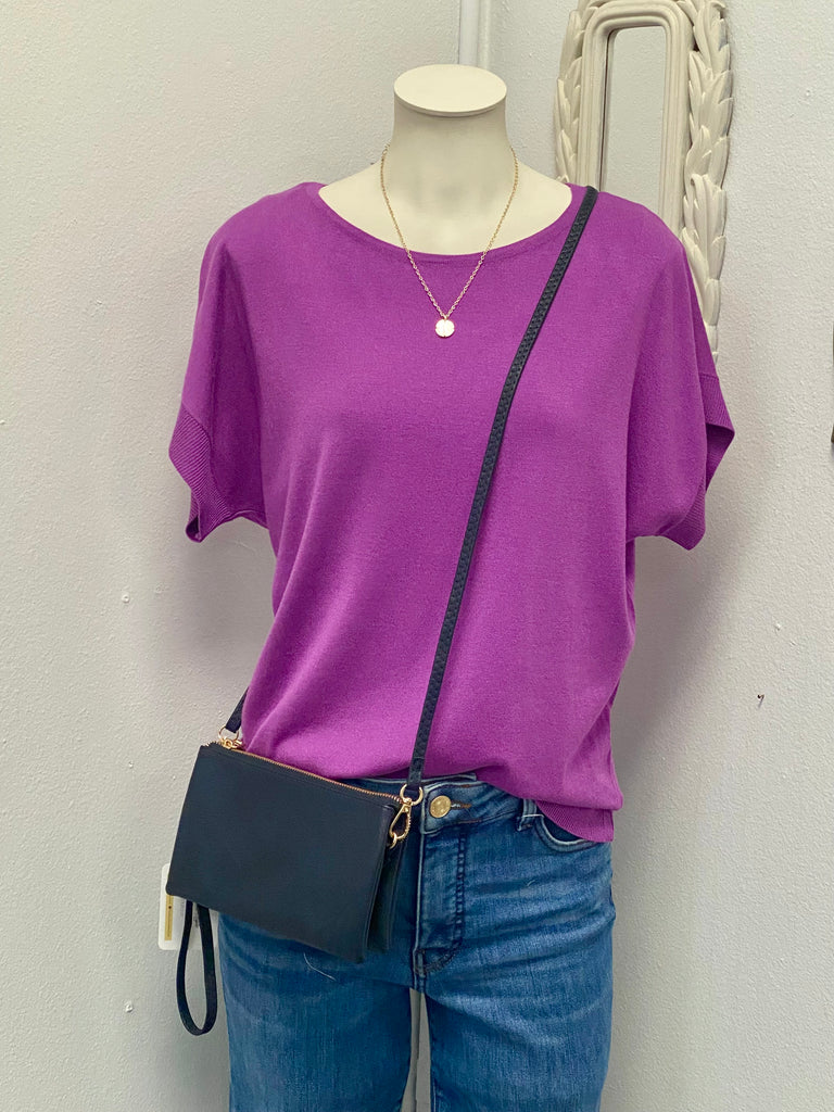 Short Sleeve Lightweight Sweater