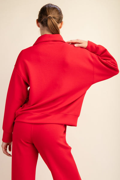 Red Scuba Quarter Zip