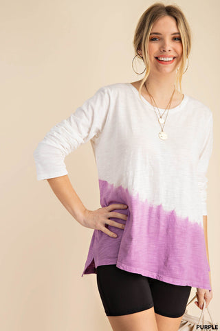 Purple Dip Dye Long Sleeve
