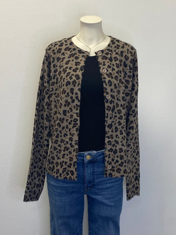 Leopard Button Cardigan