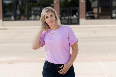 Orchid Pocket Top