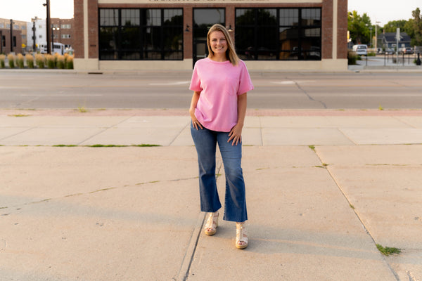 Waffle Knit Pocket Top