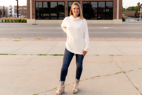 Cowl Neck Dolman Tunic Top