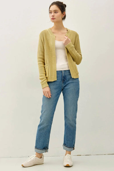 Dijon Ribbed Edge Cardigan