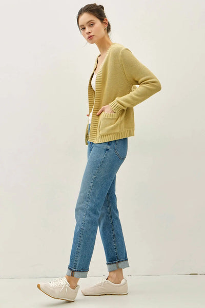Dijon Ribbed Edge Cardigan