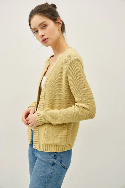 Dijon Ribbed Edge Cardigan