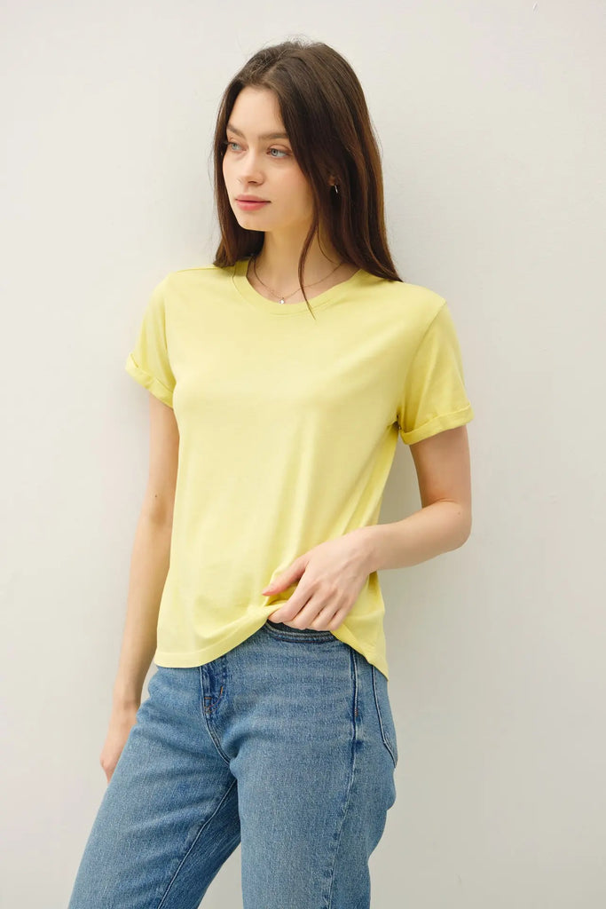 Butter Rolled Sleeve Top