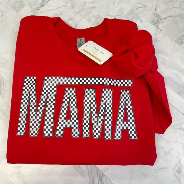 Mama Checkered Sweatshirt