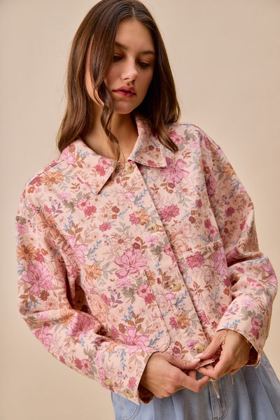 Floral Print Barn Jacket