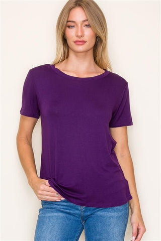 Round Neck Short Sleeve Top