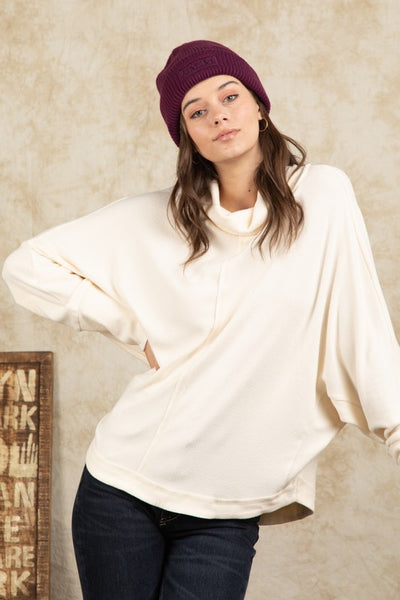 Cowl Neck Dolman Tunic Top