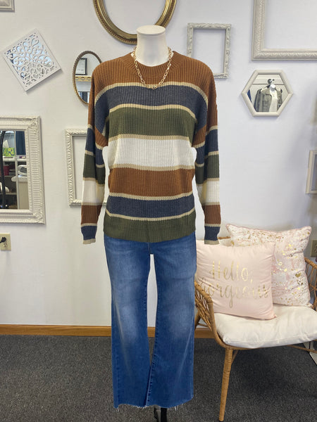 Kate Breezy Knit Striped Sweater