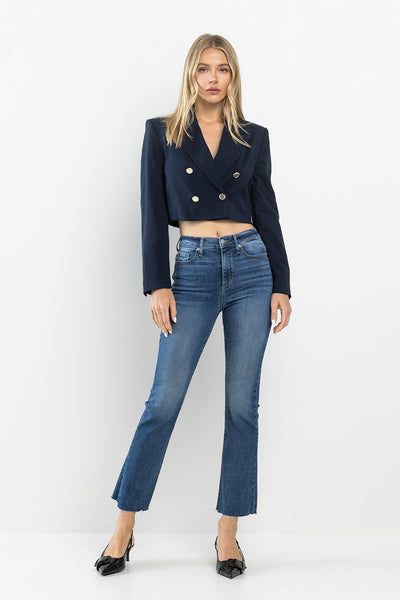 Sneak Peek High Rise Kick Flare Jeans