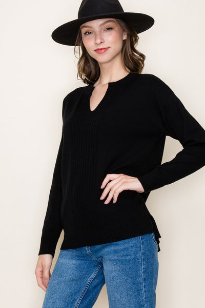 Split Neck Sweater