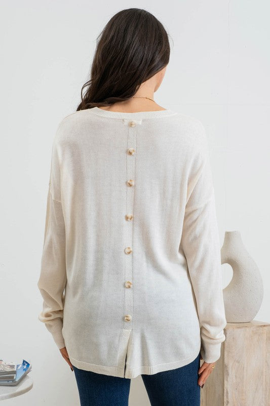 Button Back Sweater