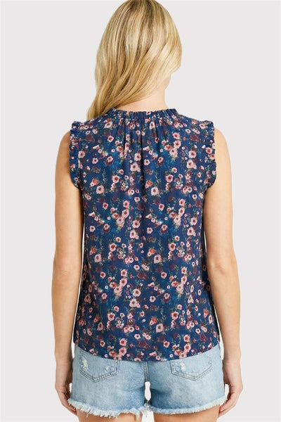 Mini Ruffle Floral Tank