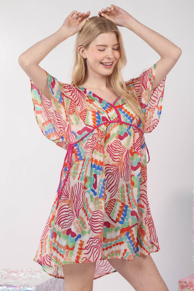 Braided V-Neck Beach Cover Up Dress