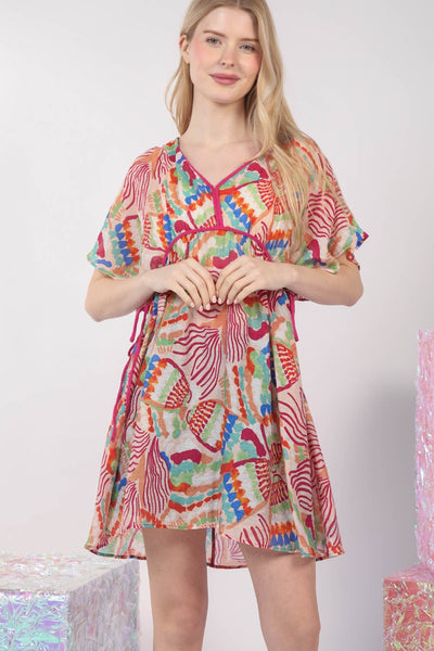 Braided V-Neck Beach Cover Up Dress