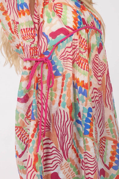 Braided V-Neck Beach Cover Up Dress